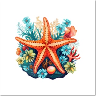 Orange Starfish Posters and Art